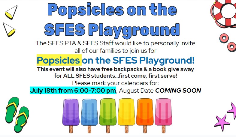 Popsicles on the SFES Playground