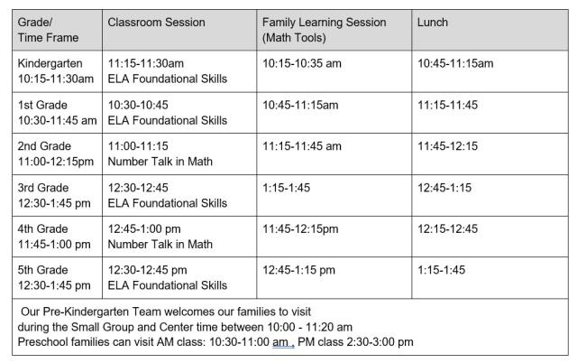 schedule