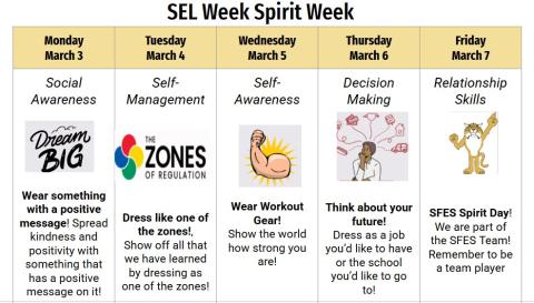 SEL Week Spirit Week