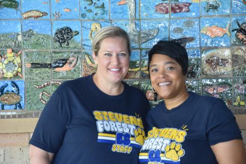 Admin team Vanya Jackson and Casey Schurman